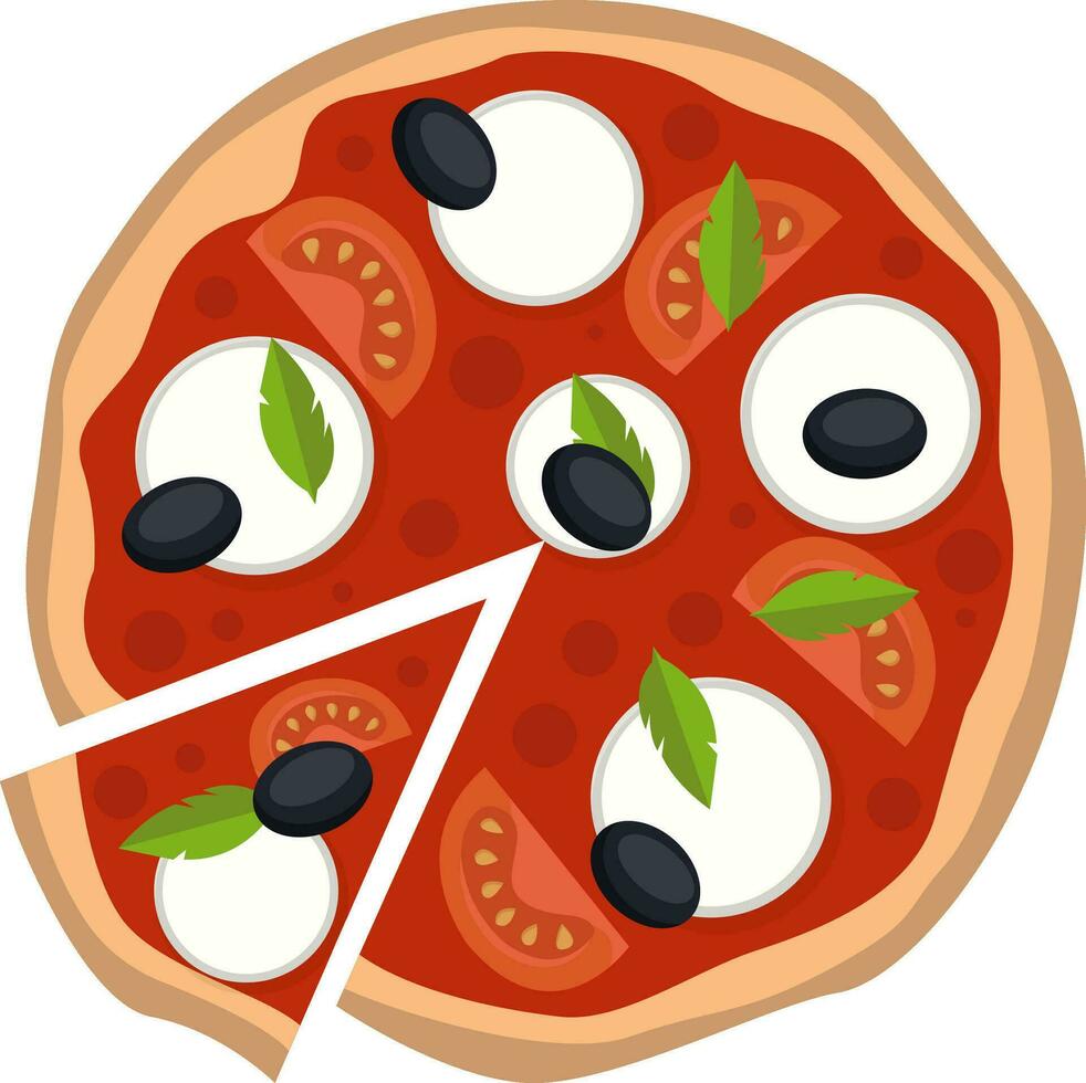 illustrazione di un' Pizza vettore