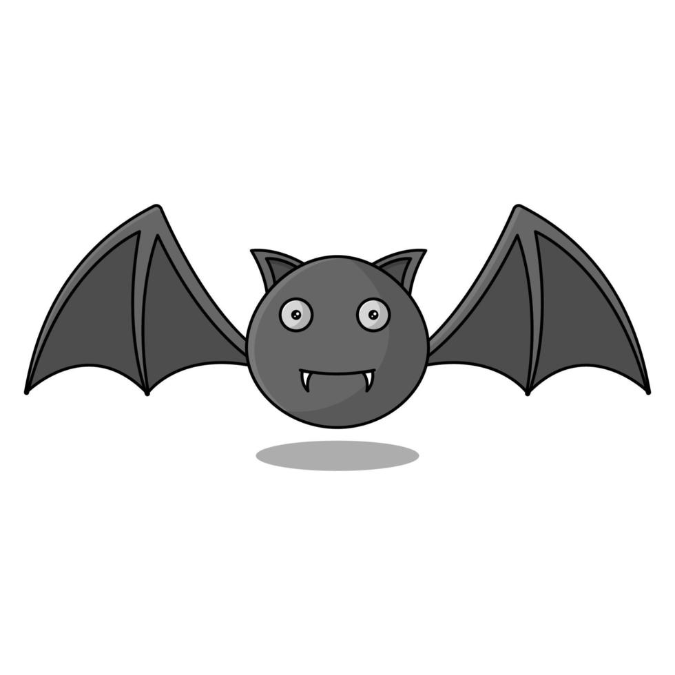 mascotte vettoriale del mostro pipistrello nero