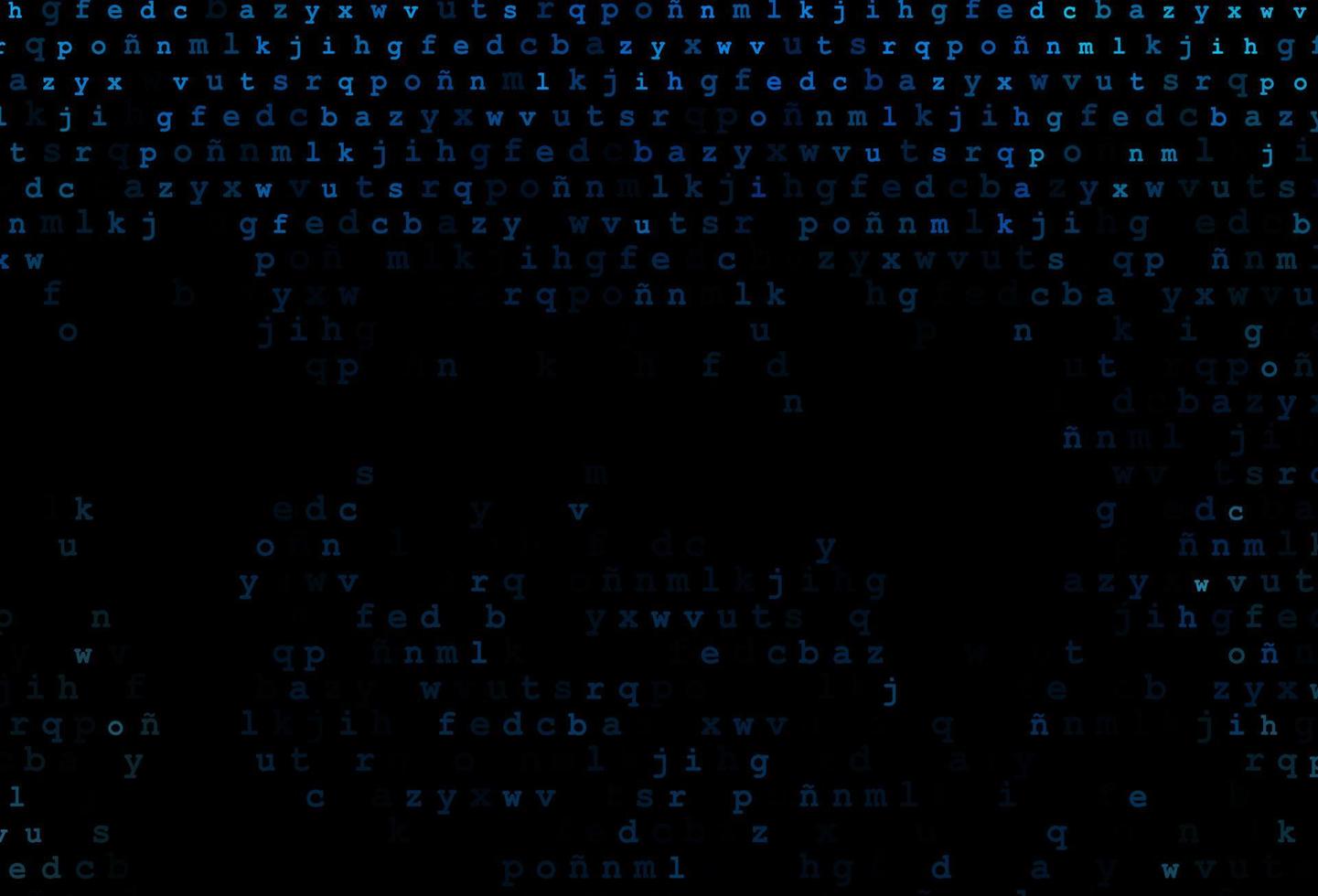 modello vettoriale blu scuro con lettere isolate.