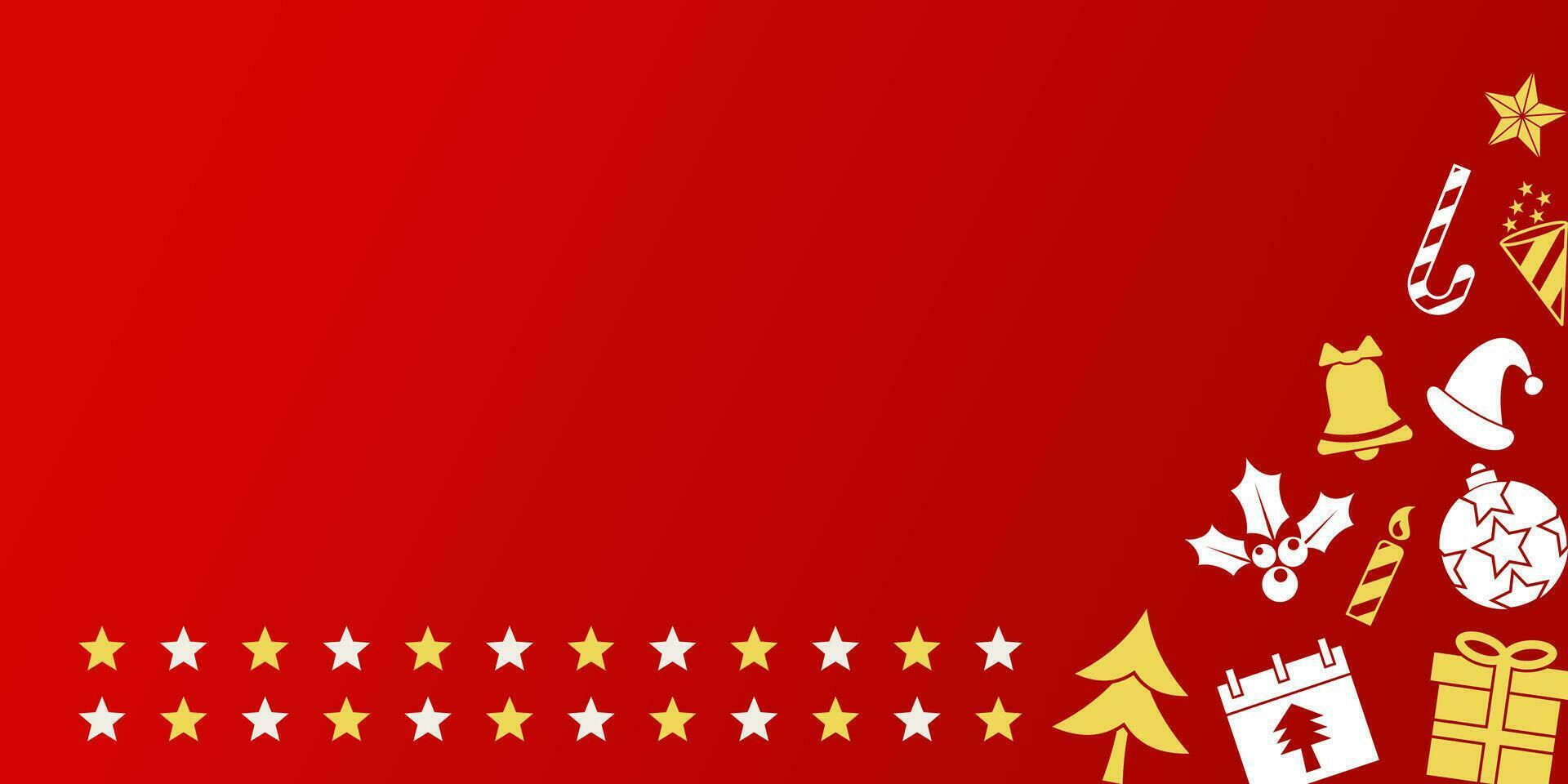 rosso Natale sfondo, gratuito copia spazio la zona. con vario interessante Natale ornamenti. vettore modello per striscione, manifesto, sociale media, cristiano vacanza saluto carta.