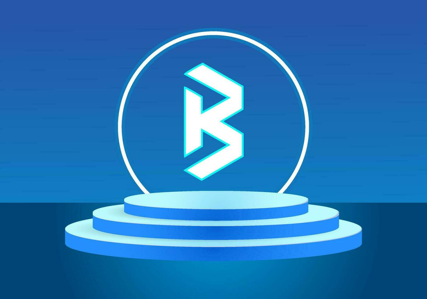lettera bk blu logo cartello. vettore logo design per attività commerciale.