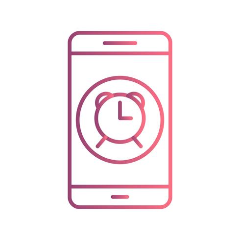 Icona di vettore di applicazione mobile allarme