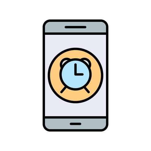 Icona di vettore di applicazione mobile allarme