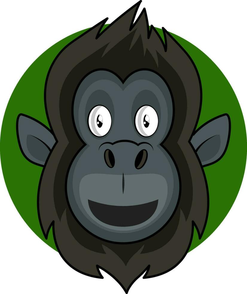 contento cartone animato gorilla vettore illustrazione su bianca sfondo