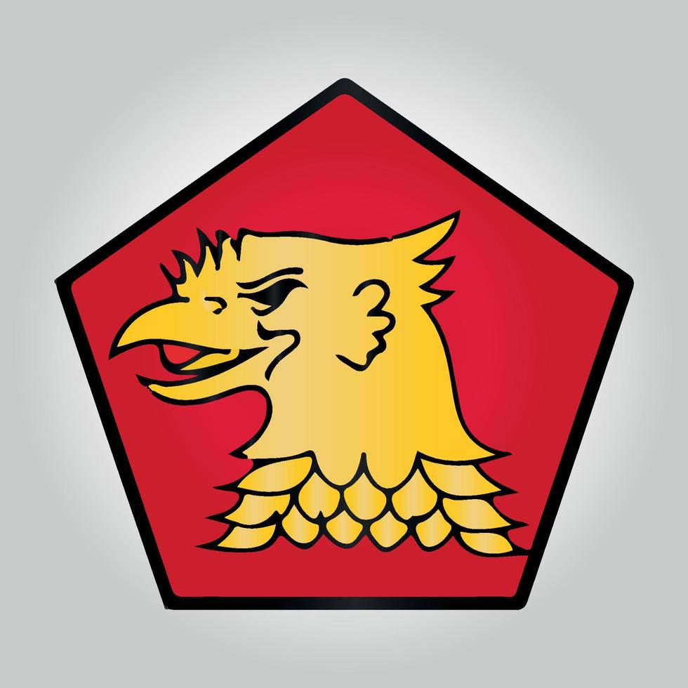 logo simbolo dell'aquila gialla del famoso partito politico nel paese asiatico vettore