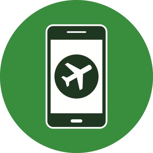 Icona di vettore di applicazione mobile dell&#39;aeroplano