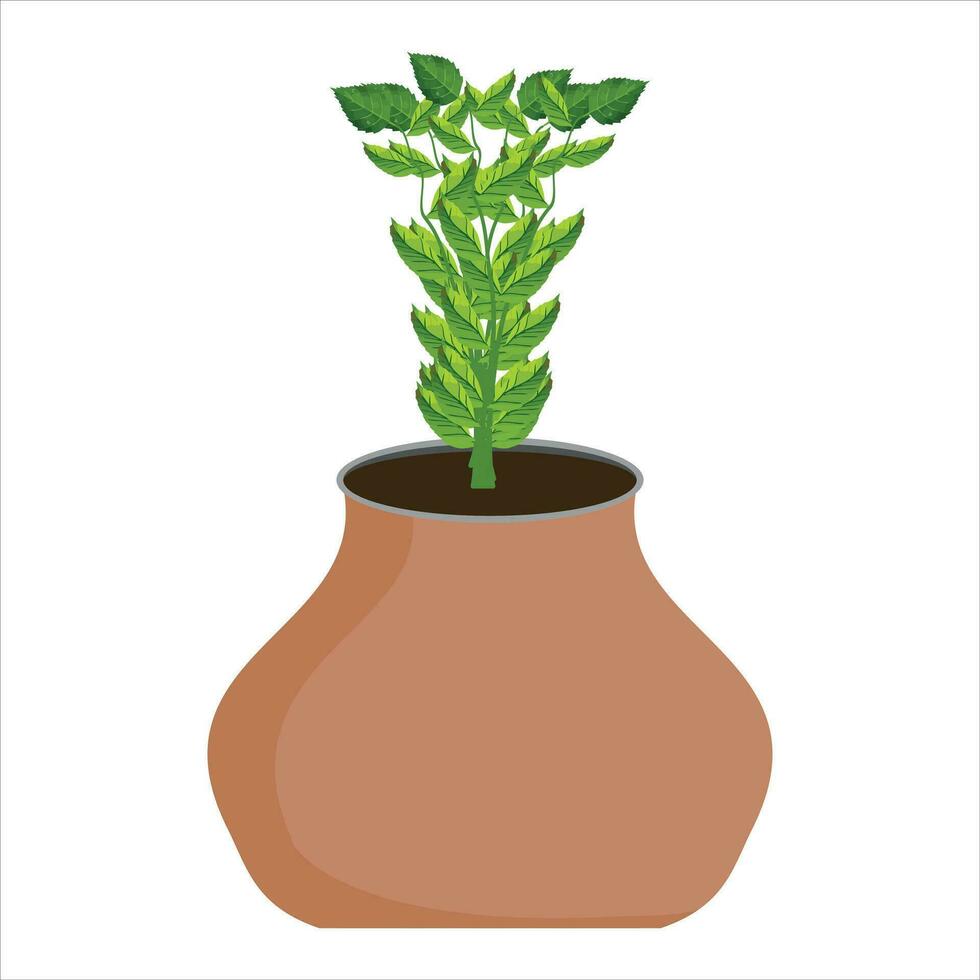 immagine vettoriale pianta in vaso