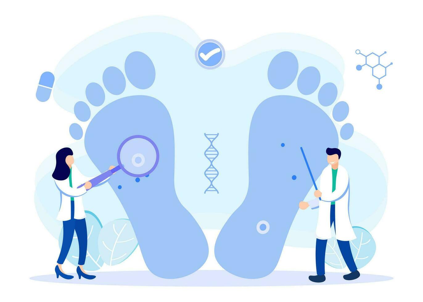 illustrazione vettore grafico cartone animato personaggio di diagnosi