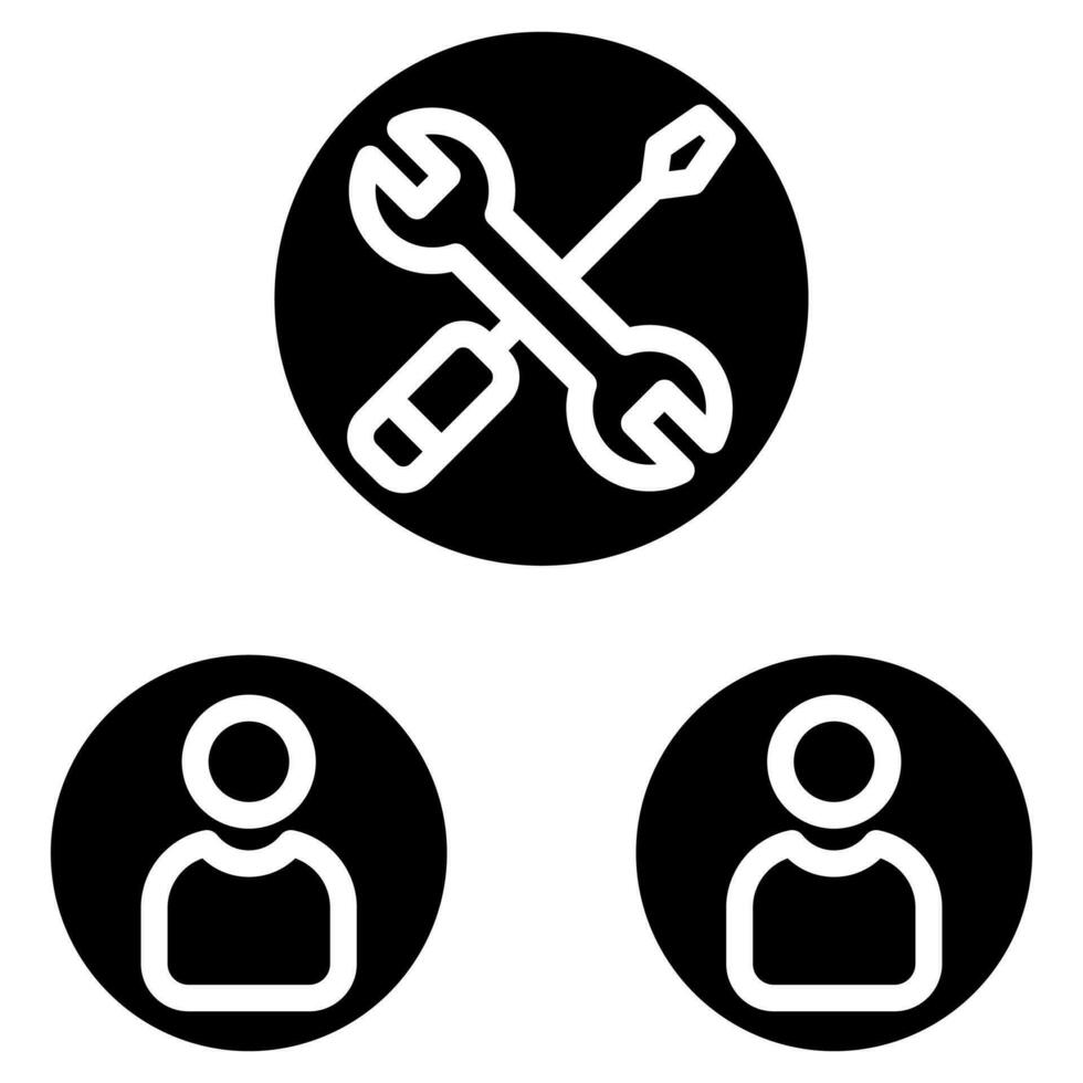 collaborativo utensili icona linea vettore illustrazione