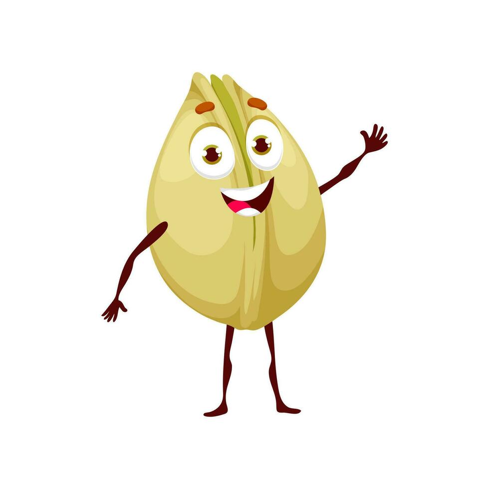 pistacchio cartone animato cheto dieta cibo carino personaggio vettore