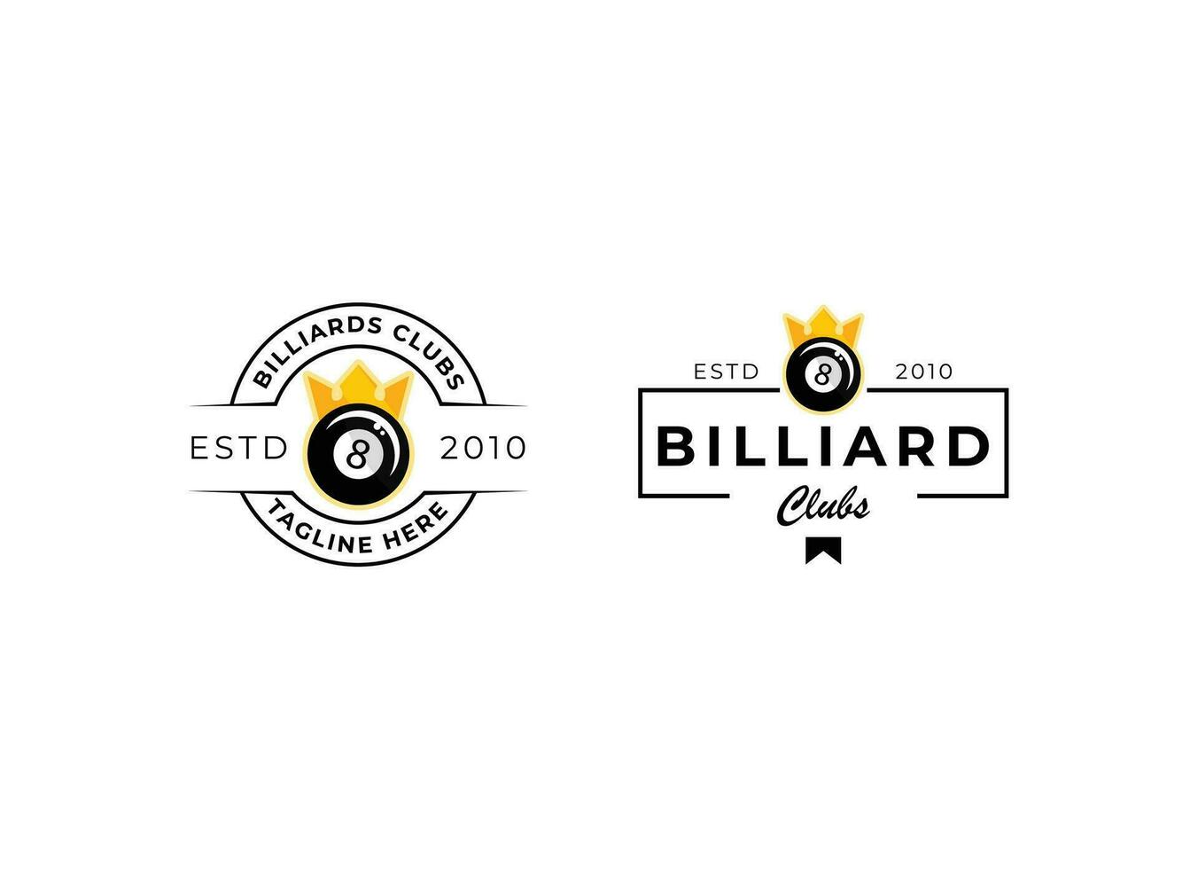 biliardo club logo modello design vettore