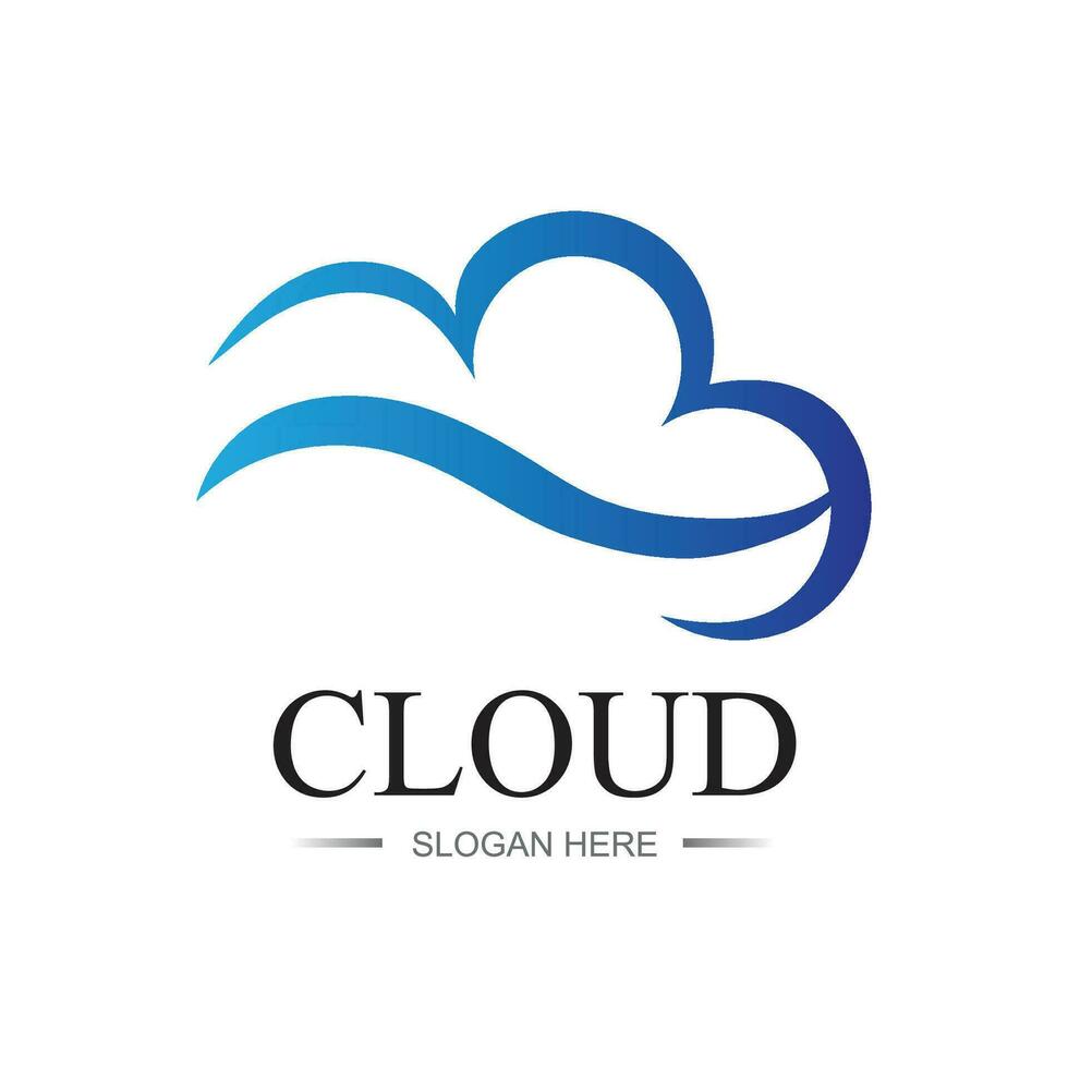 nube pendenza logo. nube e freccia concetto. il branding per inizio su, agenzia, app, Software, Banca dati, ospitando, informatica, server, eccetera. premio vettore logo modello design