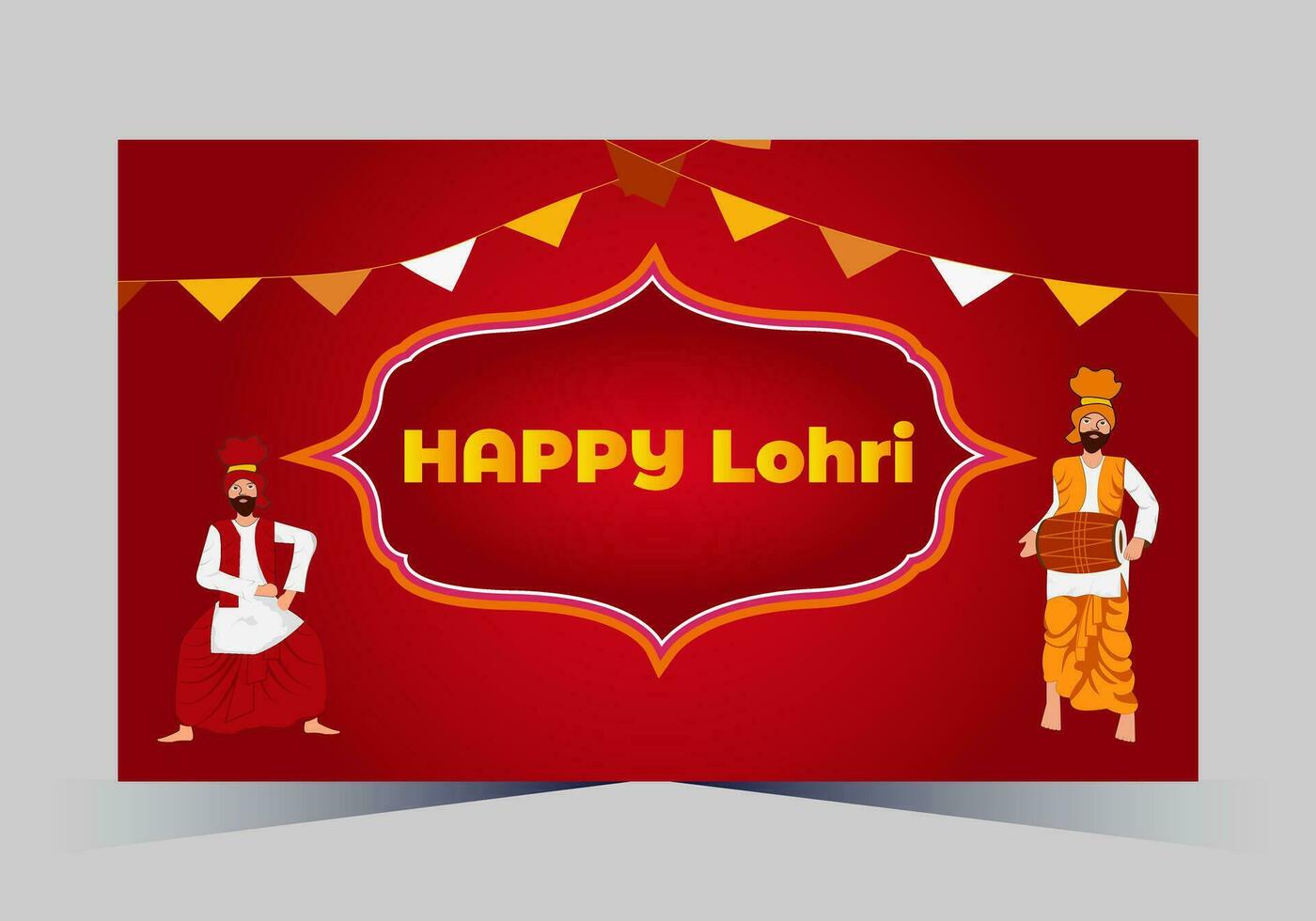 gennaio contento lohri. India tradizionale celebrazione giorno illustrazione vettore sfondo