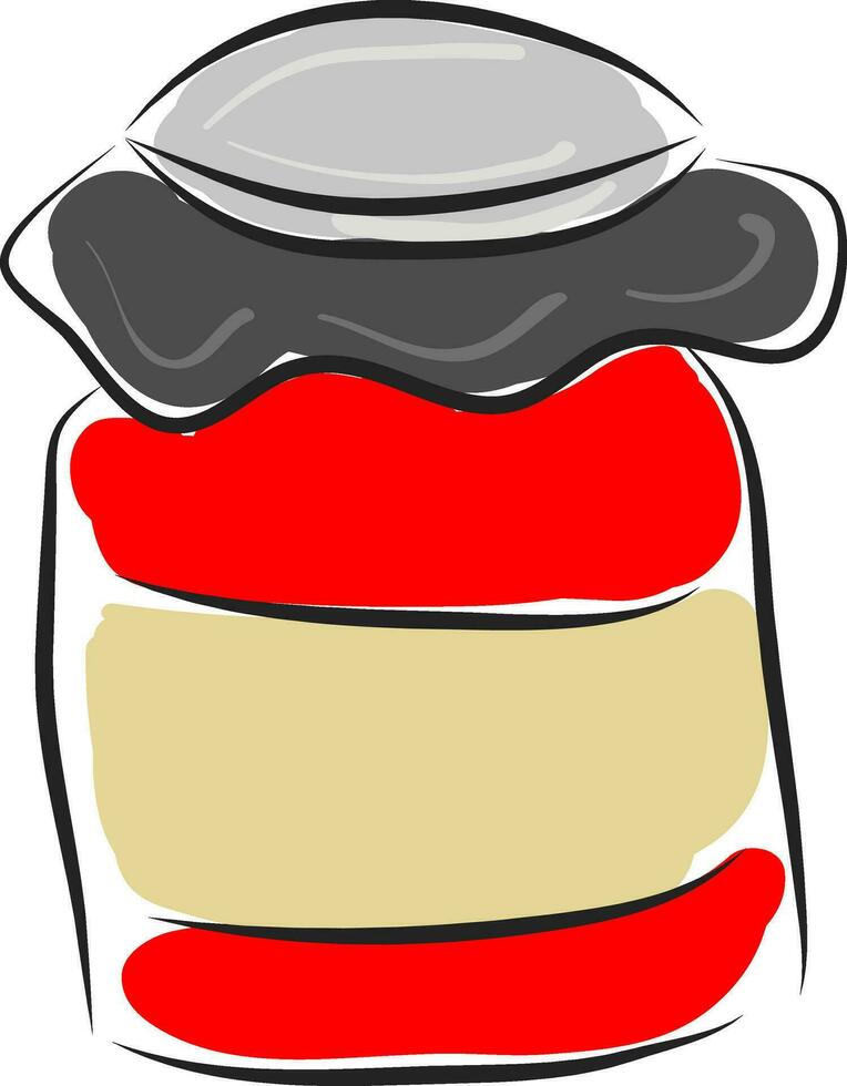 semplice rosso vaso vettore illustrazione su bianca sfondo