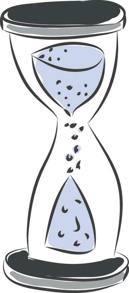 semplice vettore illustrazione su bianca sfondo di un' ora bicchiere