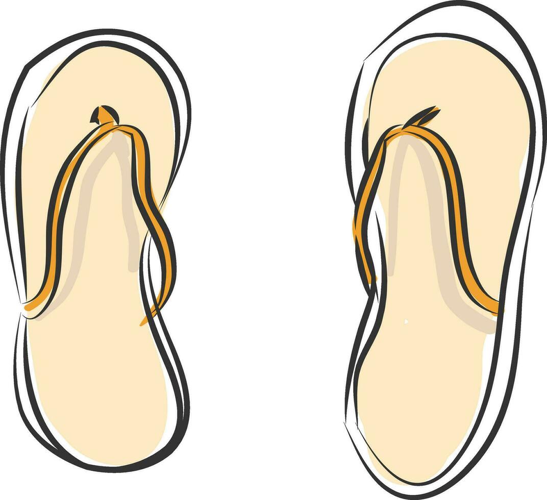 semplice vettore illustrazione su bianca sfondo di un' paio di Flip flop