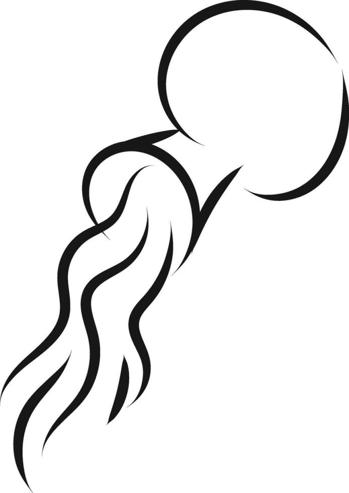 semplice nero e bianca tatuaggio schizzo di Acquario oroscopo cartello vettore illustrazione
