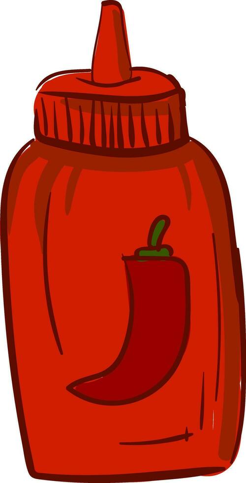 cartone animato pomodoro salsa ketchup vettore o colore illustrazione