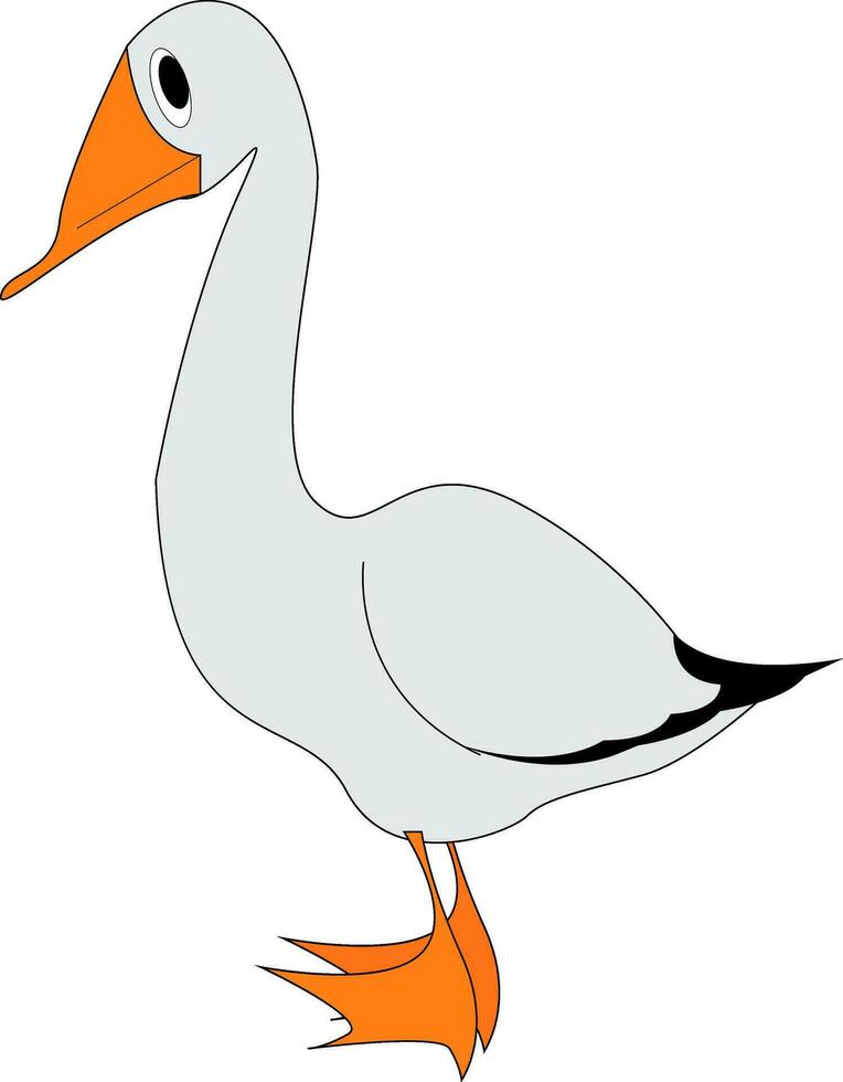 un' grande bianca Oca vettore o colore illustrazione