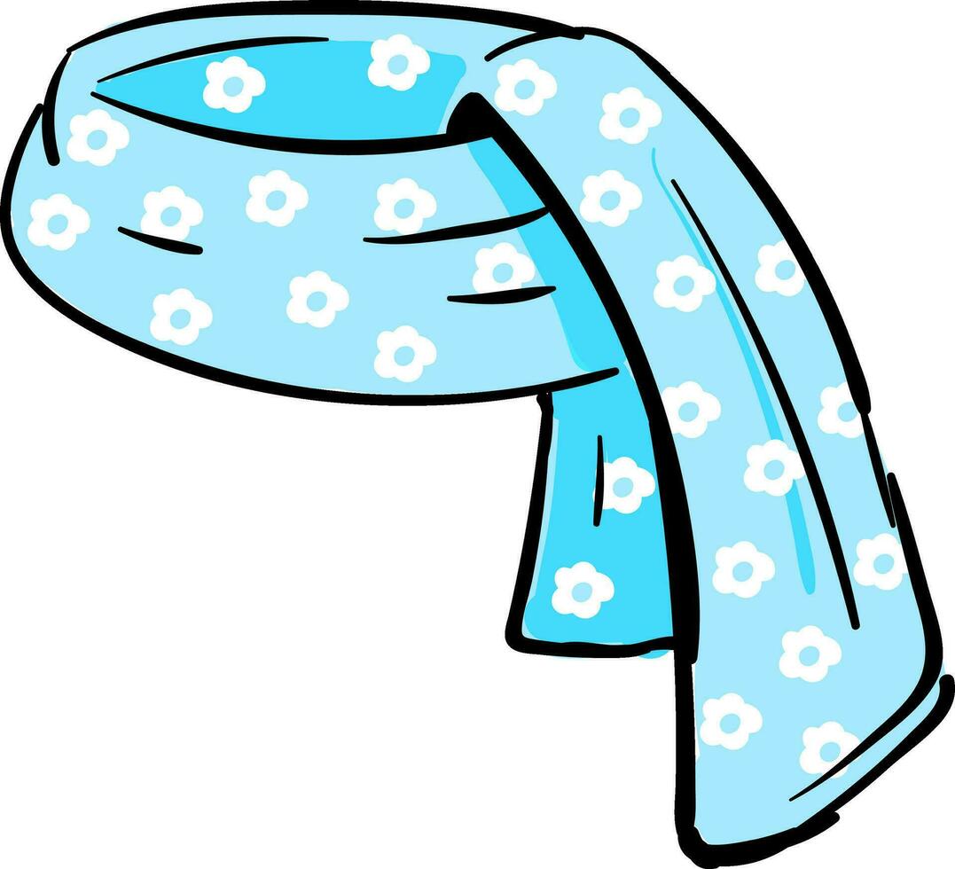di colore blu floreale sciarpa vettore o colore illustrazione