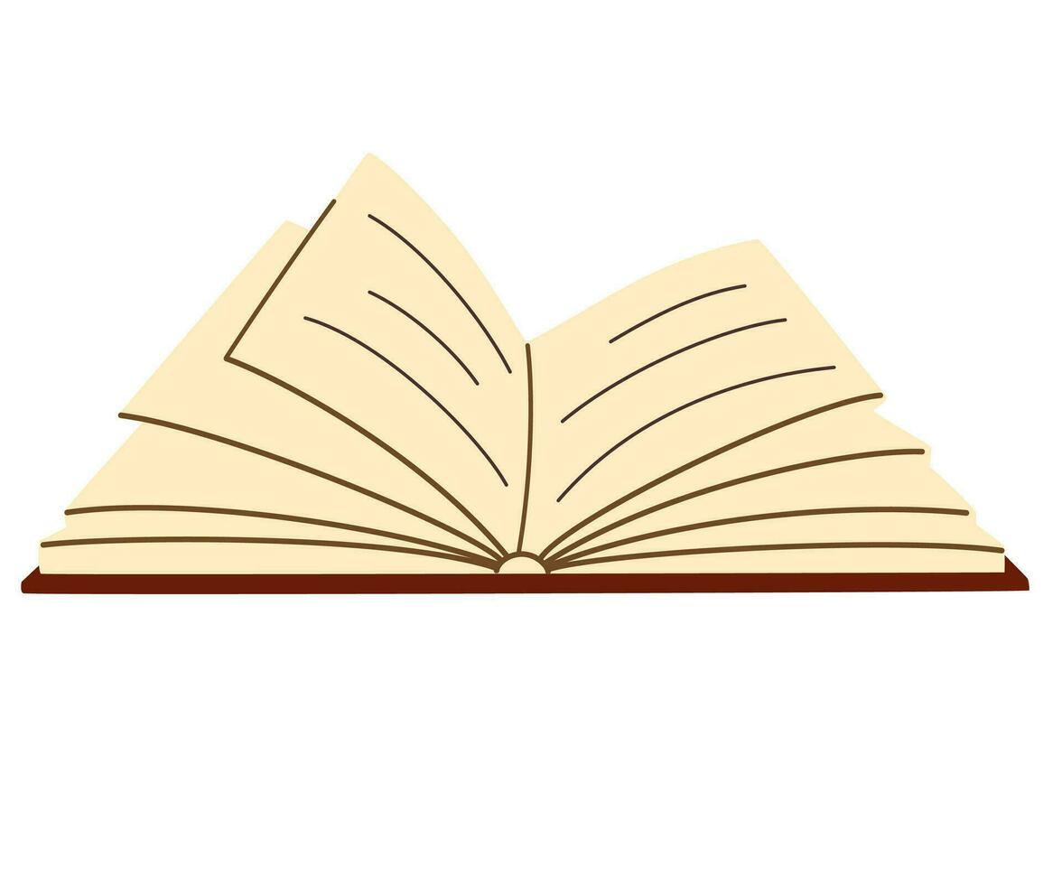 libro per lettura. letteratura, dizionari, enciclopedie, pianificatori con segnalibri. manuale per formazione scolastica. colorato piatto vettore illustrazione isolato su bianca sfondo