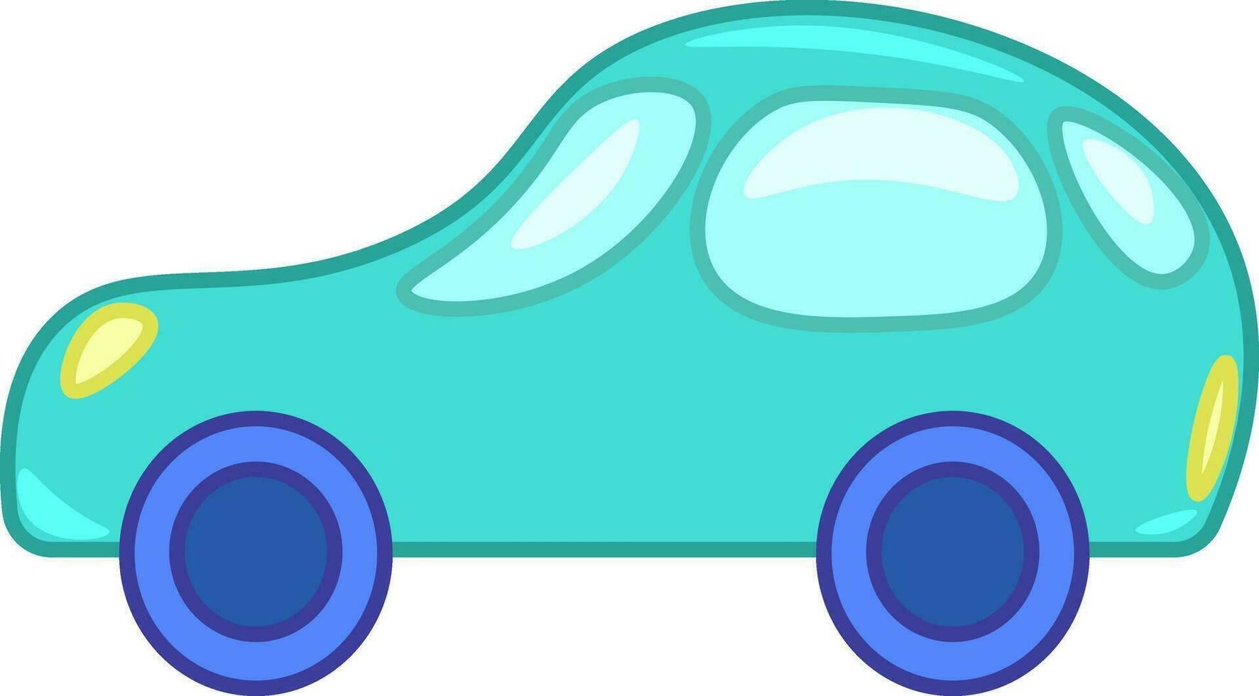 clipart di un' giocattolo il motore auto nel blu colore vettore colore disegno o illustrazione