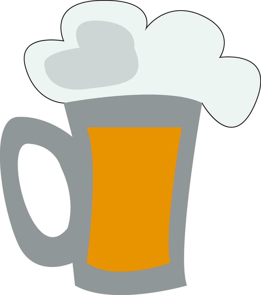 clipart di un' birra boccale raffigurante contento estate tempo vettore colore disegno o illustrazione