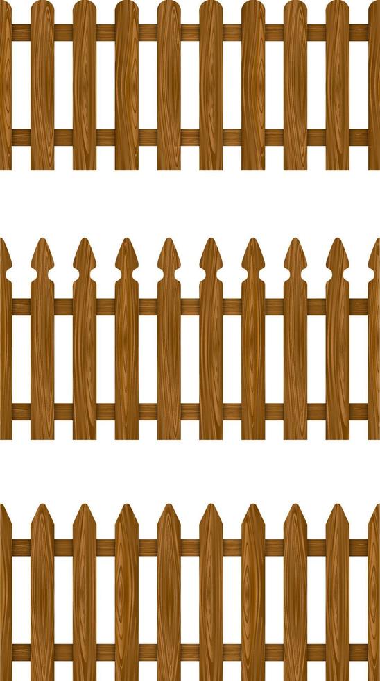 set di recinzioni in legno senza soluzione di continuità vettoriale