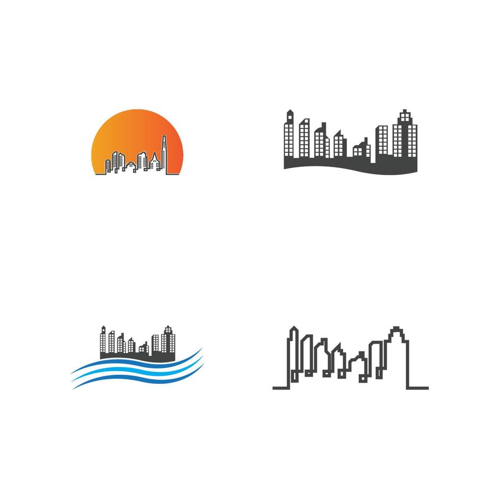 modello di illustrazione vettoriale skyline della città