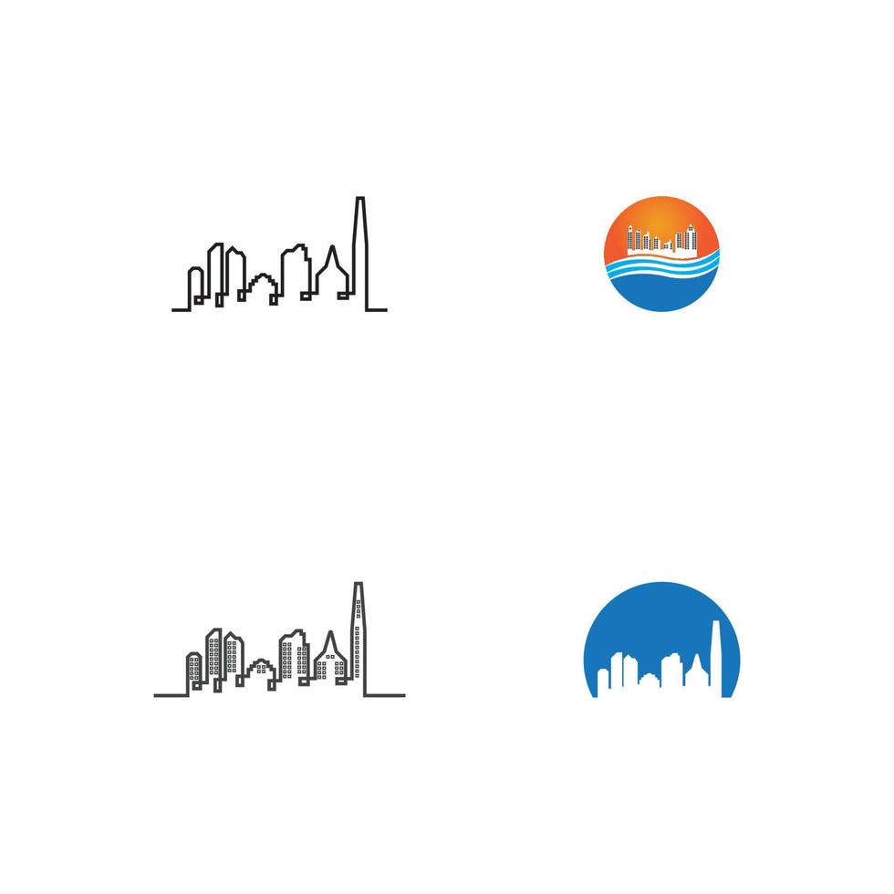modello di illustrazione vettoriale skyline della città