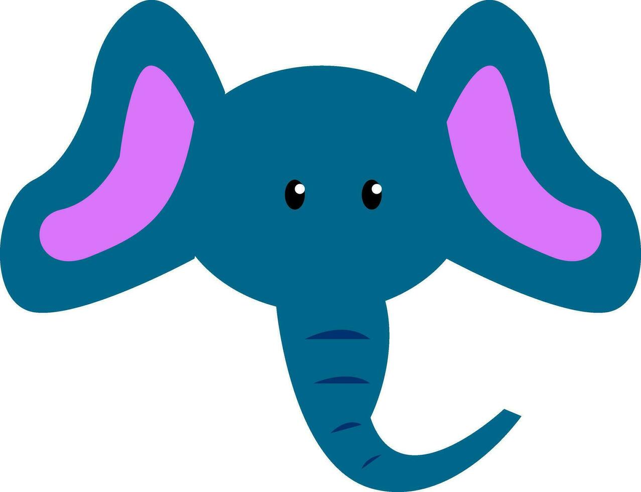 bambino elefante con tronco vettore o colore illustrazione