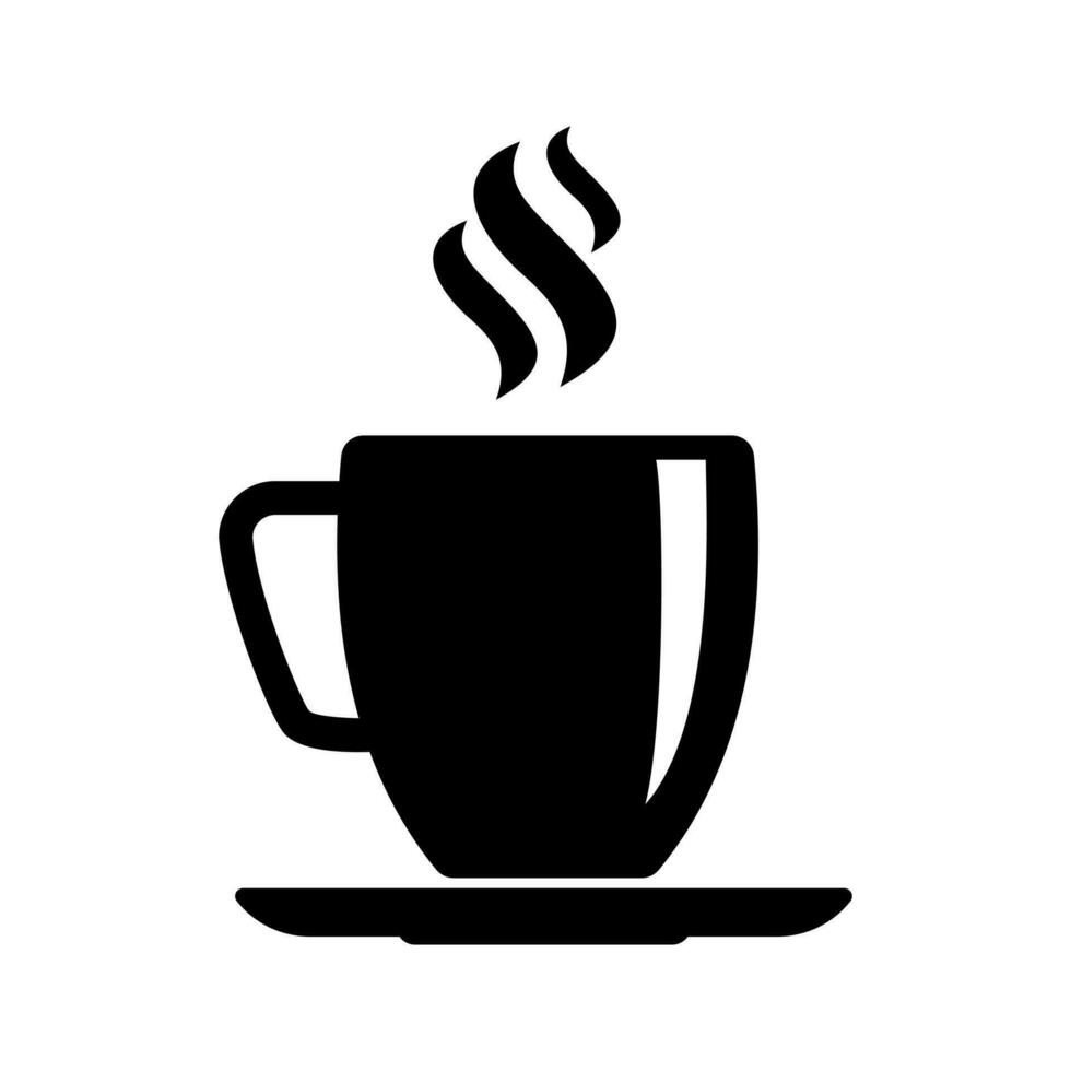 caffè tazza icona. tazza di caldo bere, boccale di caffè, tè eccetera. caffè tazza con vapore vettore icona.