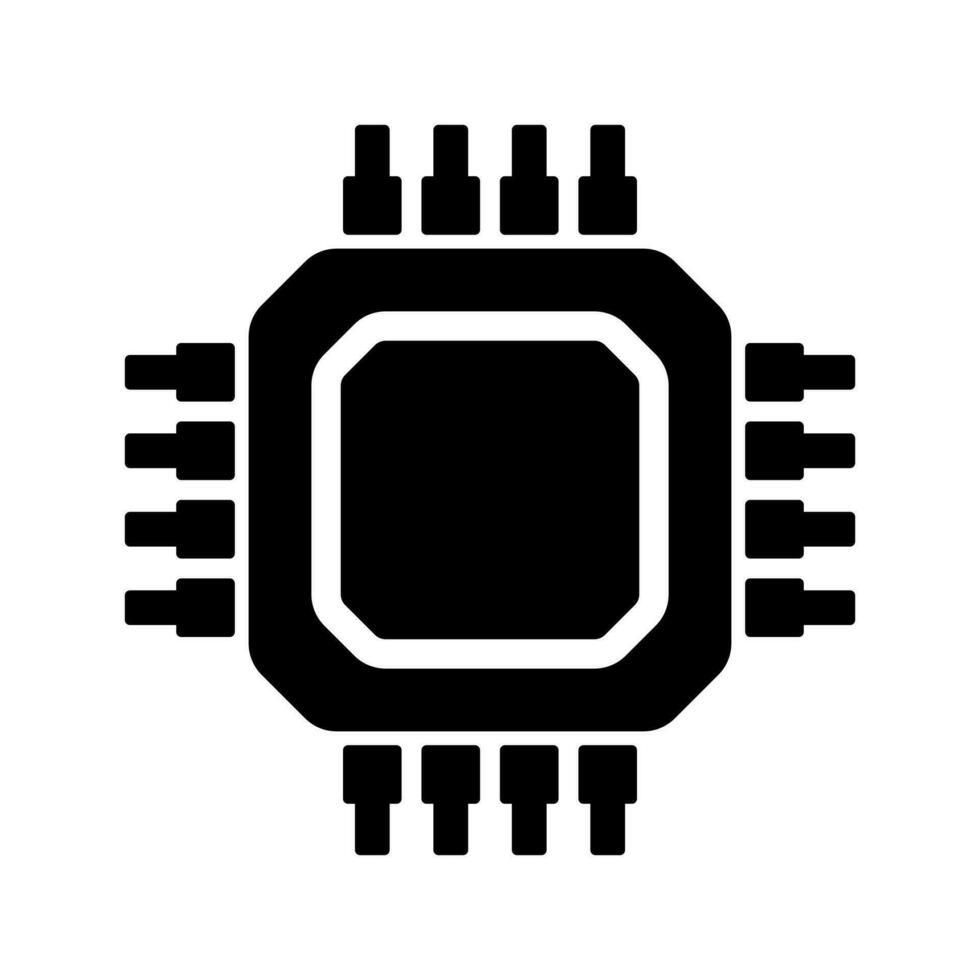 elettronico patata fritta vettore icona isolato su bianca sfondo. computer patata fritta icona, processore microprocessore patata fritta icona.