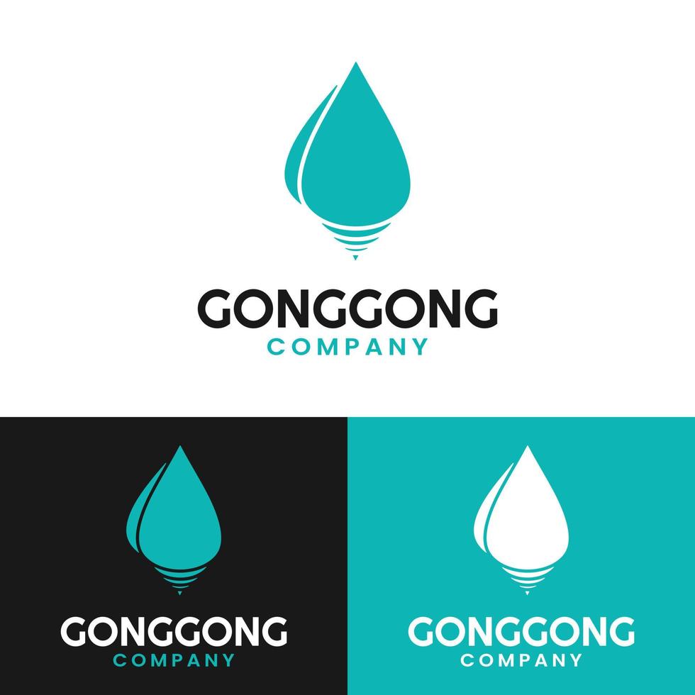 guscio di lumaca o modello di progettazione del logo gonggong vettore