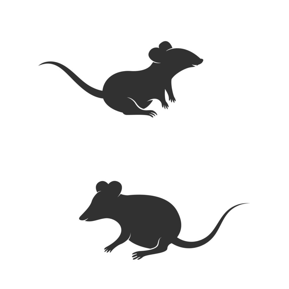 illustrazione di design di icone vettoriali carino ratto