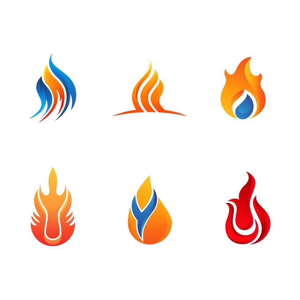 illustrazione dell'icona di vettore del fuoco della fiamma calda