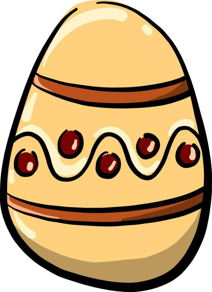 giallo Pasqua uovo, illustrazione, vettore su bianca sfondo