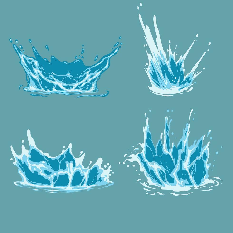 acqua spruzzo vettore illustrazione