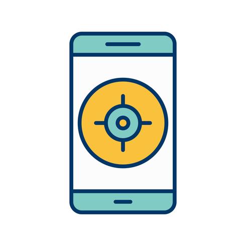 Icona di vettore dell&#39;applicazione mobile GPS