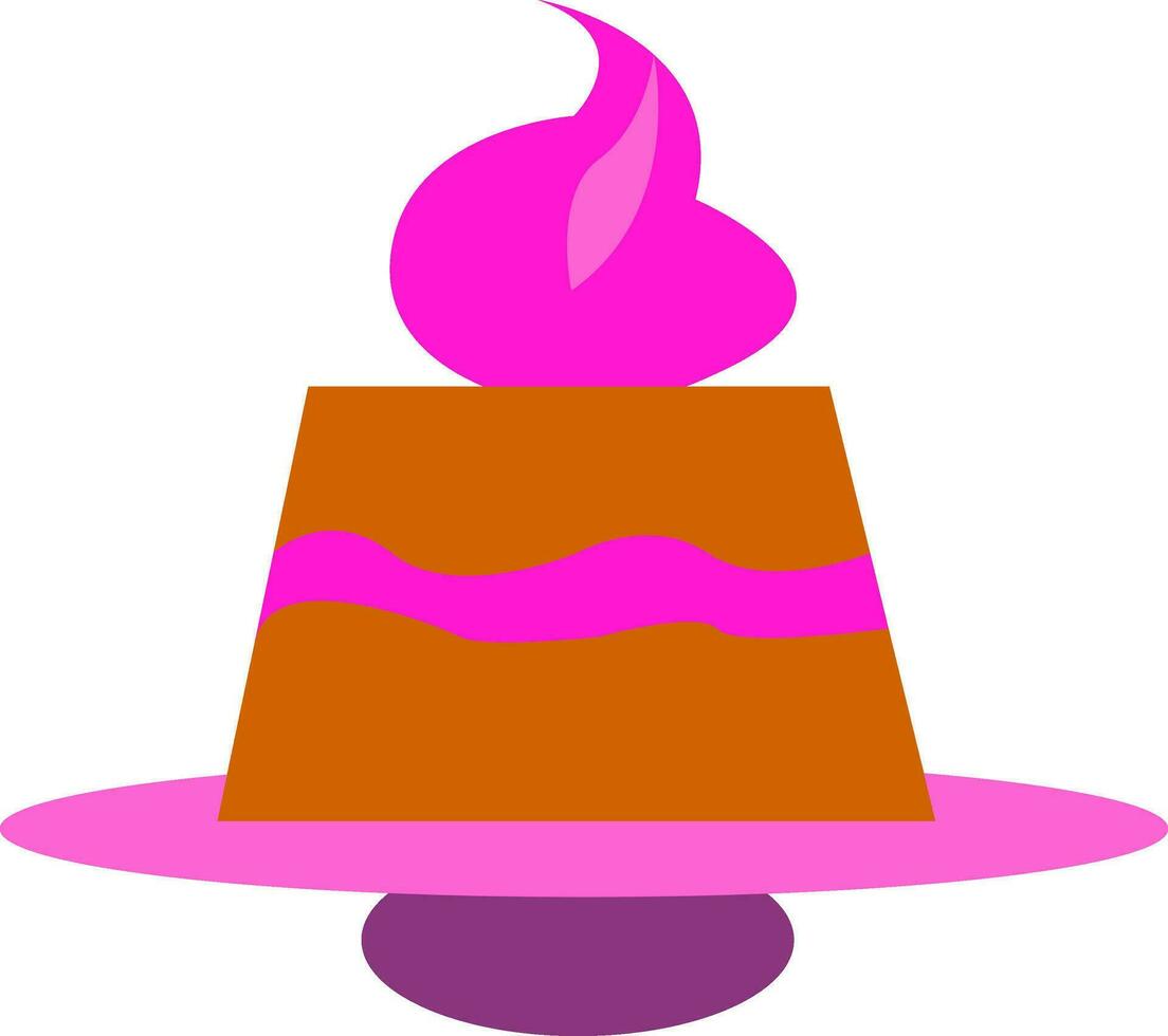 un' rosa torta vettore o colore illustrazione