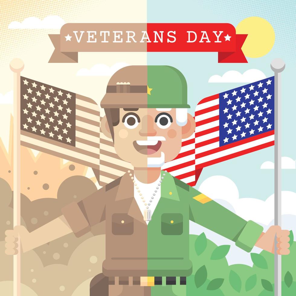onorando il giorno dei veterani vettore