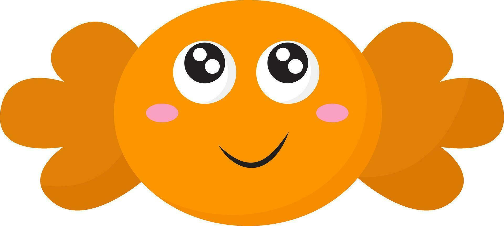 emoji di il sorridente caramella, vettore o colore illustrazione