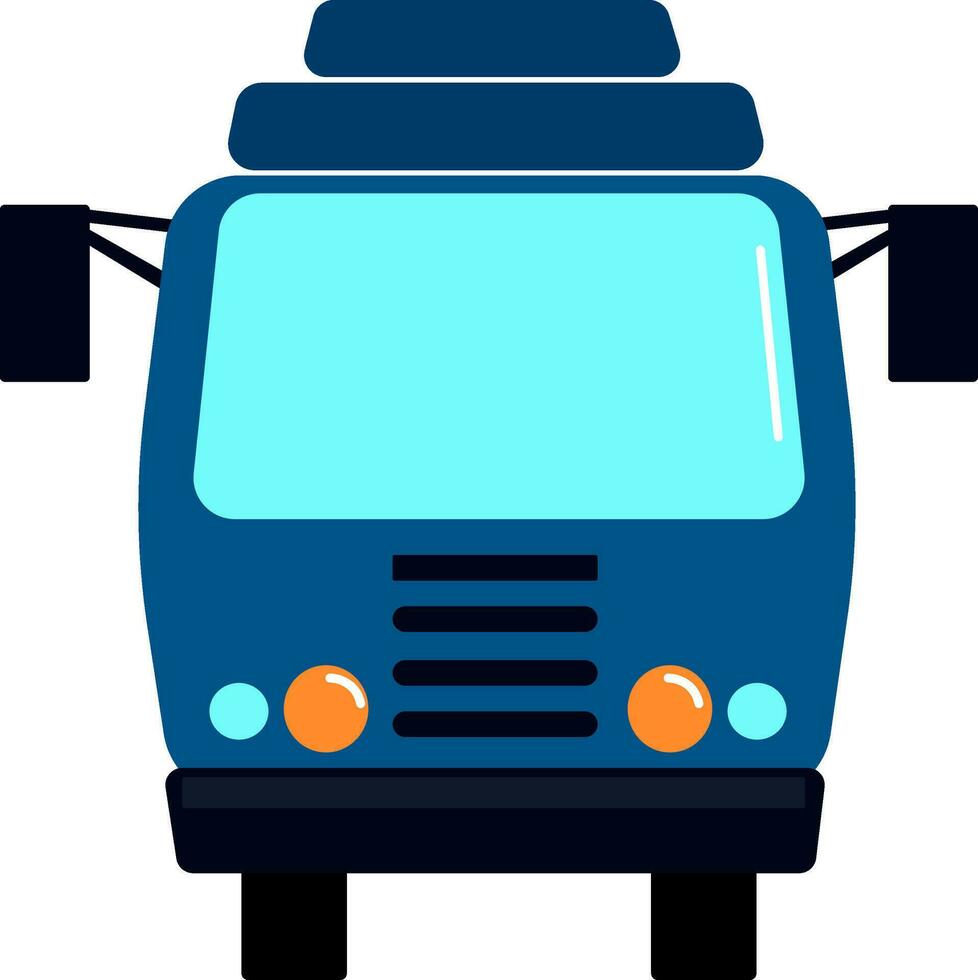 un' blu mini autobus, vettore o colore illustrazione