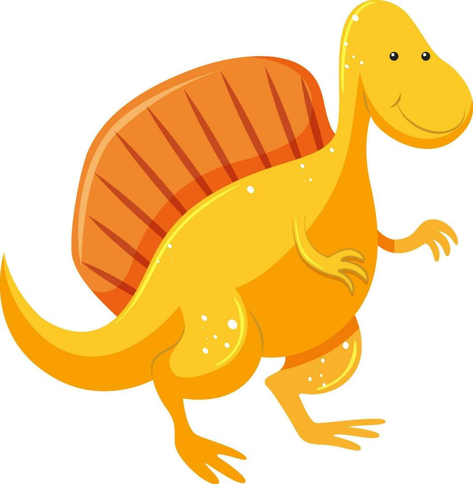 un' giallo colore dinosauro e arancia gobba, vettore o colore illustrazione.