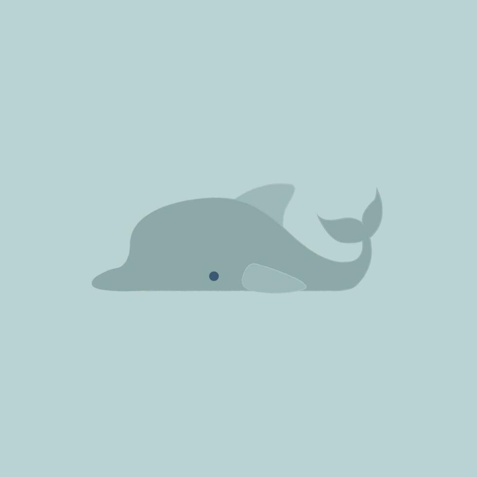Immagine di delfino, vettore o colore illustrazione.