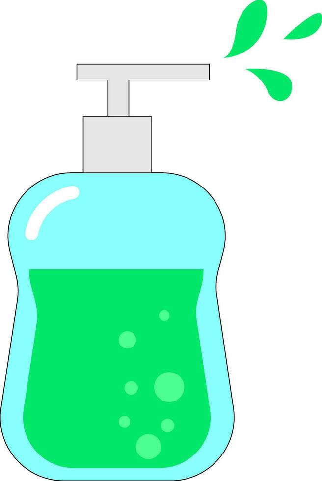 verde liquido sapone, vettore o colore illustrazione.