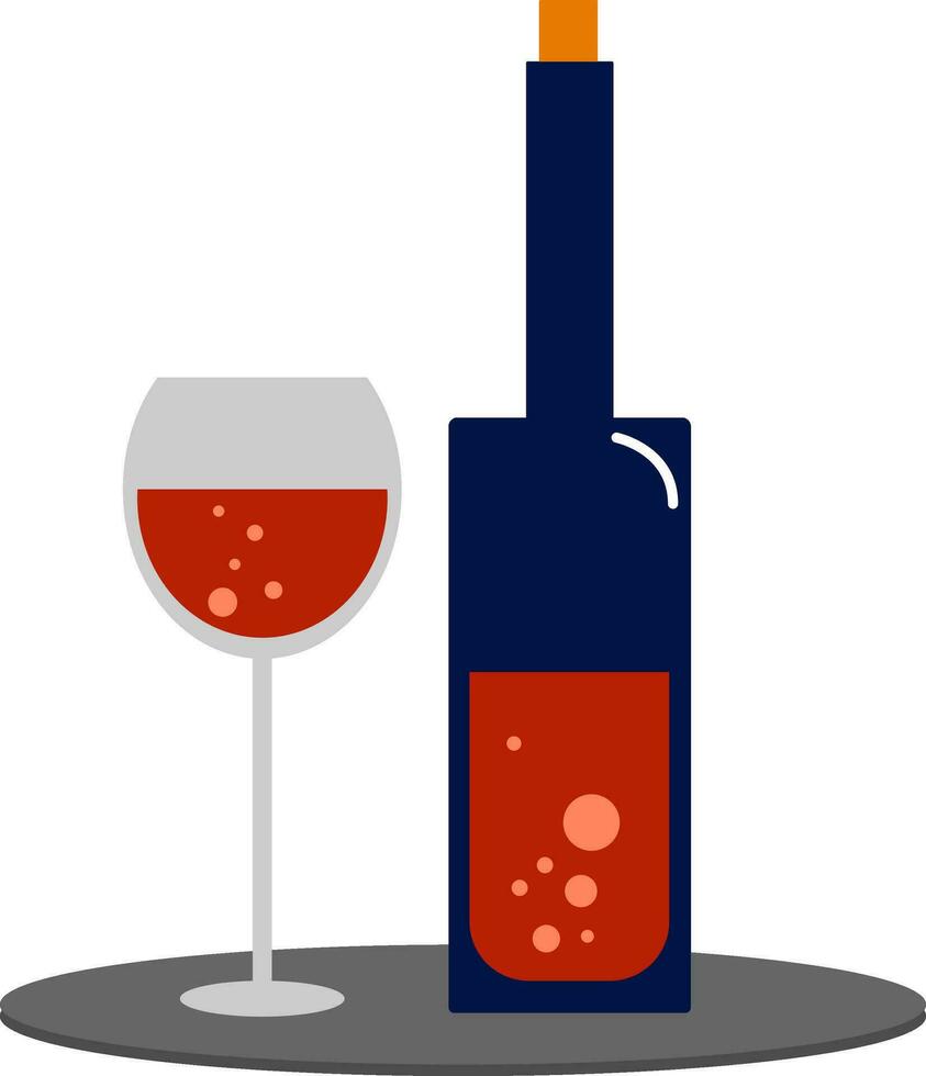 clipart di vino e un un elegante festa potabile cristalleria vettore o colore illustrazione