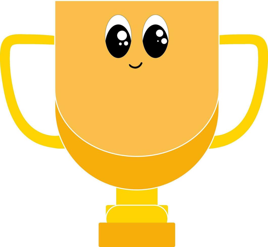 emoji di un' d'oro trofeo vettore o colore illustrazione