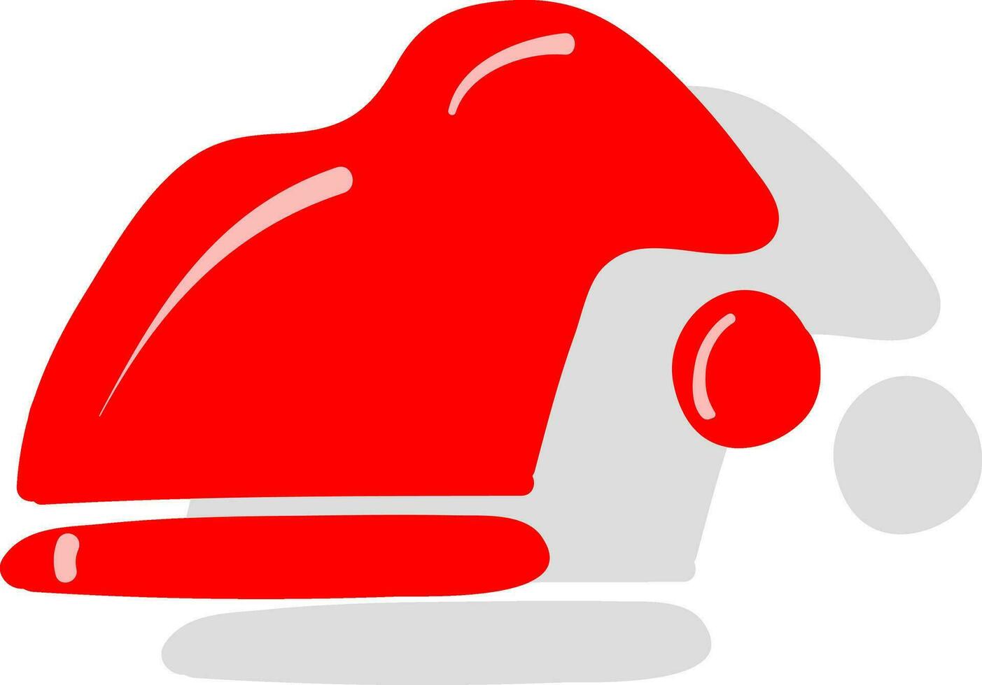 clipart di un' pupazzo di neve cappello nel rosso e bianca colori vettore o colore illustrazione