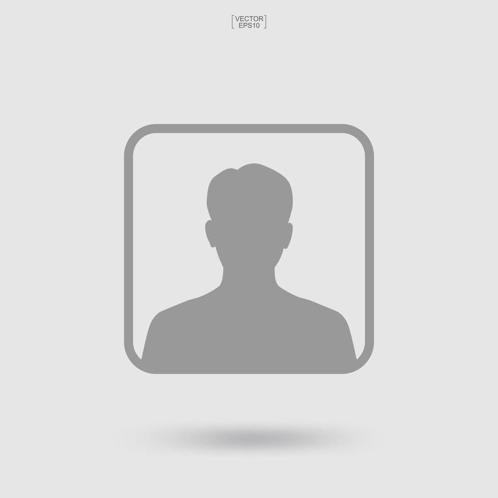 icona del profilo immagine. icona maschile. segno e simbolo umano o persone. vettore. vettore
